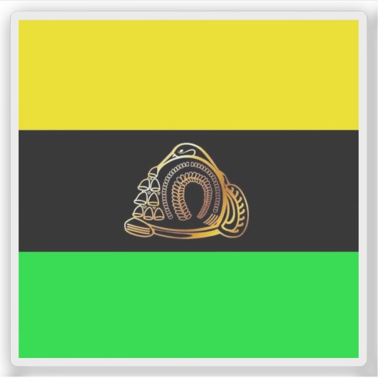 Vlag van het Ashanti (Asante) volk, Ghana Sticker (Voorkant)