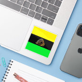 Vlag van het Ashanti (Asante) volk, Ghana Sticker (Laptop met iPhone)