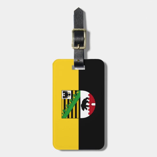 Vlag van het Bagagelabel Saksen-Anhalt (Voorkant verticaal)