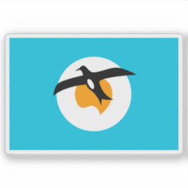 Vlag van het Banabaanse volk, Micronesia, Oceanië Sticker