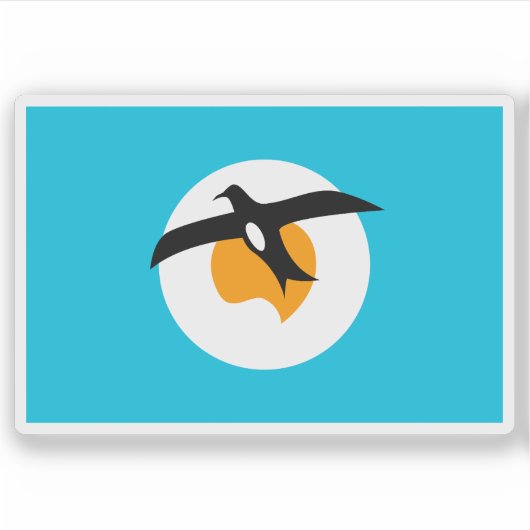 Vlag van het Banabaanse volk, Micronesia, Oceanië Sticker (Voorkant)