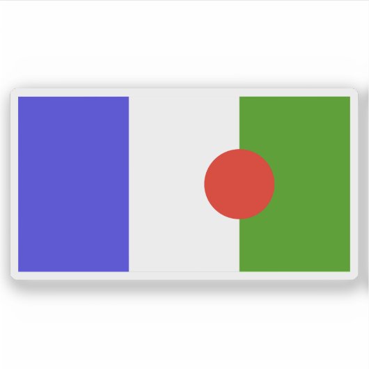 Vlag van het Batwa-volk Sticker (Voorkant)