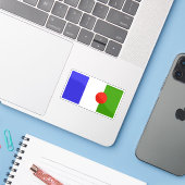 Vlag van het Batwa-volk Sticker (Laptop met iPhone)