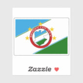 Vlag van het Bomet County, Republiek Kenia Sticker (Vel)