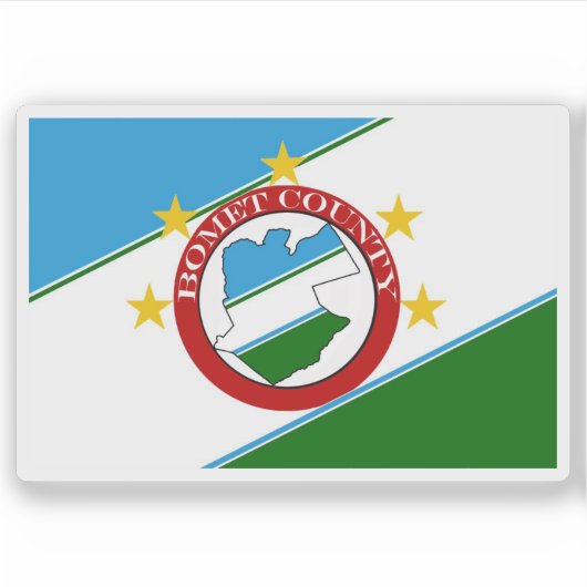 Vlag van het Bomet County, Republiek Kenia Sticker (Voorkant)