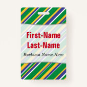 Vlag van het Braziliaanse geïnspireerde patroon va Badge (Voorkant)