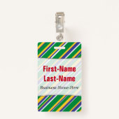 Vlag van het Braziliaanse geïnspireerde patroon va Badge (Achterkant met clip)