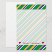 Vlag van het Braziliaanse geïnspireerde patroon va Briefpapier (Voorkant / Achterkant)