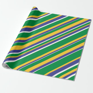 Vlag van het Braziliaanse geïnspireerde patroon va Cadeaupapier