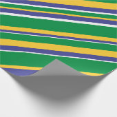 Vlag van het Braziliaanse geïnspireerde patroon va Cadeaupapier (Hoek)