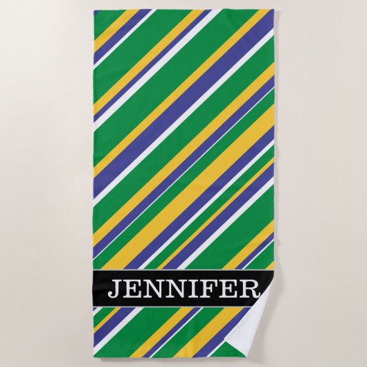 Vlag van het Braziliaanse geïnspireerde patroon va Strandlaken (Voorkant)