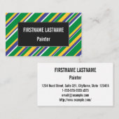 Vlag van het Braziliaanse geïnspireerde patroon va Visitekaartje (Voorkant / Achterkant)