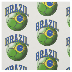 Vlag van het Braziliaanse Voetbal Patroon Stof