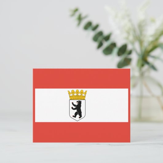 Vlag van het Briefkaart Berlijn (Staand voorkant)