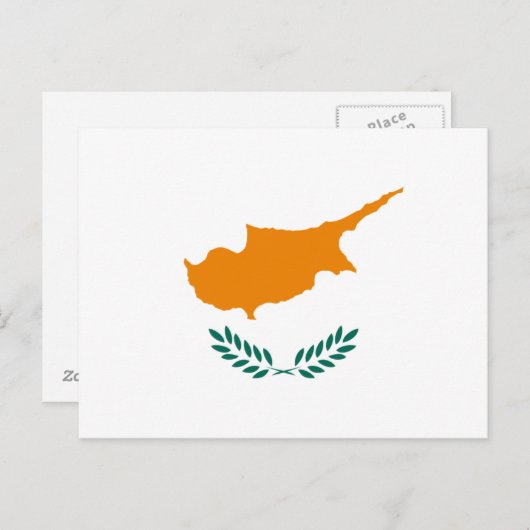 Vlag van het Briefkaart Cyprus (Voorkant / Achterkant)