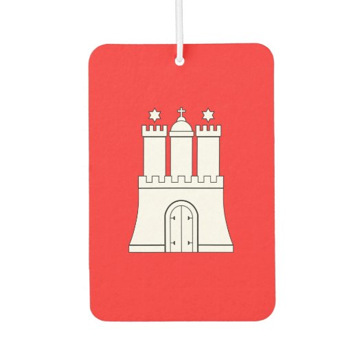 Vlag van het Briefkaart Hamburg Luchtverfrisser (Voorkant)