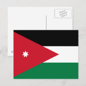 Vlag van het Briefkaart Jordanië (Voorkant / Achterkant)