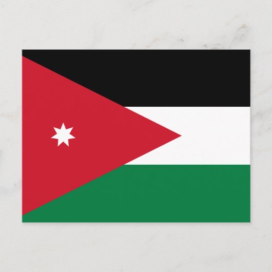 Vlag van het Briefkaart Jordanië (Voorkant)
