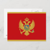 Vlag van het Briefkaart Montenegro (Voorkant / Achterkant)