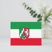 Vlag van het Briefkaart Noordrijn-Westfalen (Staand voorkant)