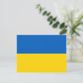 Vlag van het Briefkaart Oekraïne (Staand voorkant)