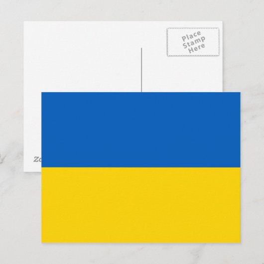 Vlag van het Briefkaart Oekraïne (Voorkant / Achterkant)