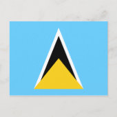 Vlag van het Briefkaart Saint Lucia (Voorkant)