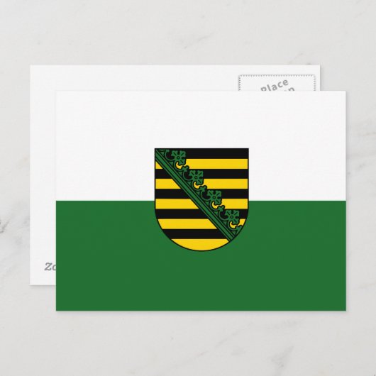Vlag van het Briefkaart Saksen (Voorkant / Achterkant)