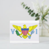 Vlag van het Briefkaart van de Maagdeneilanden (Staand voorkant)