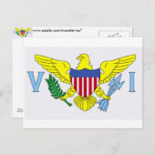 Vlag van het Briefkaart van de Maagdeneilanden (Voorkant / Achterkant)