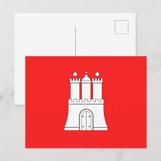 Vlag van het Briefkaart van Hamburg (Voorkant / Achterkant)