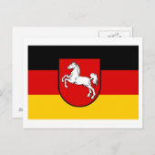 Vlag van het Briefkaart van Nedersaksen (Voorkant / Achterkant)