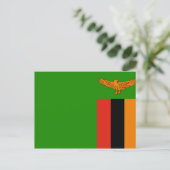 Vlag van het Briefkaart Zambia (Staand voorkant)