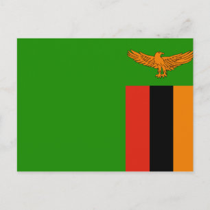 Vlag van het Briefkaart Zambia
