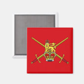 Vlag van het Britse leger (niet-ceremonieel) Magneet (Voorkant / Achterkant)