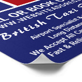 Vlag van het Britse taxibedrijf Adverteren Poster (Hoek)