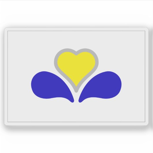 Vlag van het Brussels Hoofdstedelijk Gewest v2, Be Sticker (Voorkant)