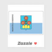 Vlag van het castello van Montegiardino, San Marin Sticker (Vel)