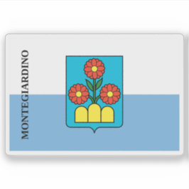Vlag van het castello van Montegiardino, San Marin Sticker