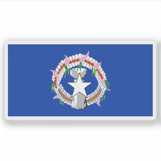 Vlag van het Chamorro volk, Micronesië, Oceanië Sticker (Voorkant)