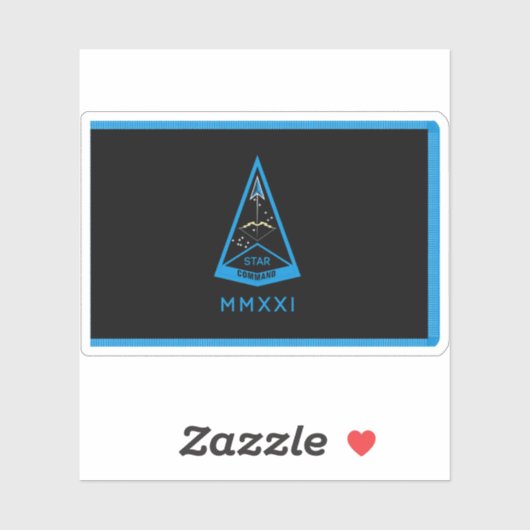 Vlag van het commando Ruimtevaart en Gereedheid Sticker (Vel)