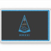 Vlag van het commando Ruimtevaart en Gereedheid Sticker (Voorkant)