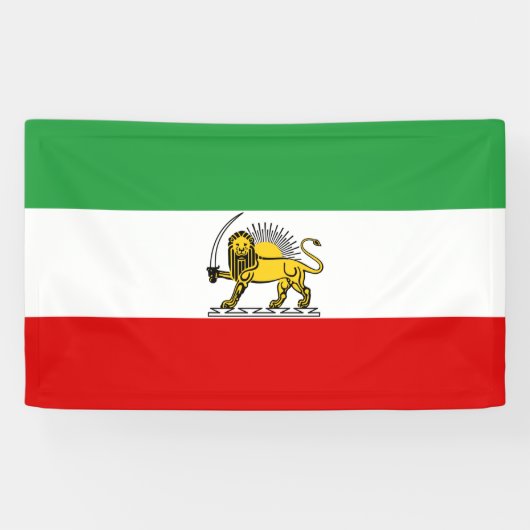 vlag van het Constitutioneel Monarchie van Iran (1 Spandoek (Horizontaal)
