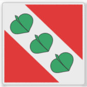 Vlag van het Courtelary District, Zwitserland Sticker (Voorkant)