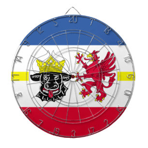 Vlag van het Dartboard van Mecklenburg-Western Pom Dartbord