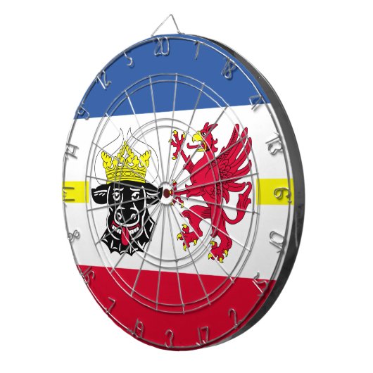 Vlag van het Dartboard van Mecklenburg-Western Pom Dartbord (Voorkant Rechts)