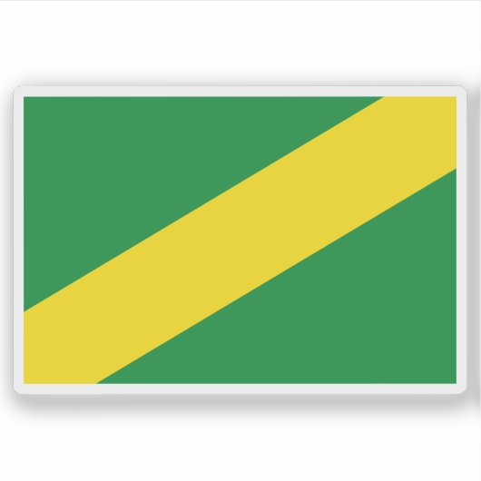 Vlag van het departement Madre de Dios in Peru Sticker (Voorkant)