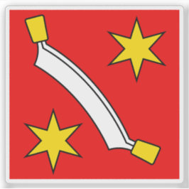 Vlag van het district Bern-Mittelland, Zwitserland Sticker