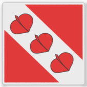 Vlag van het district Berner Jura, Zwitserland Sticker (Voorkant)