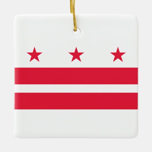 Vlag van het district Columbia (VS) Keramisch Ornament (Voorkant)